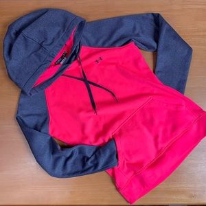 ❤️ Under Armour Neon Pink and Grey Hoodie ❤️
